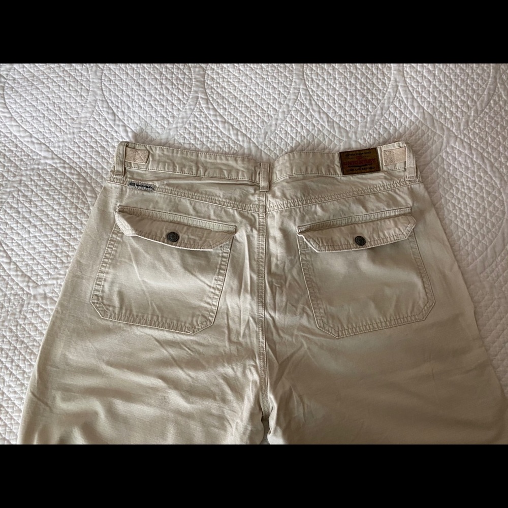 Canvas wide-leg Pants with Tie detail on sides. - Picture 3 of 3